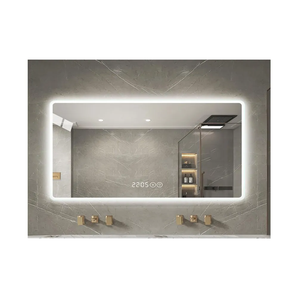 Kiara 100 LED Time/Temp Fog Free | Bathroom Mirrors | E-shop.si