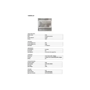 Kiara 100 LED Time/Temp Fog Free | Bathroom Mirrors | E-shop.si