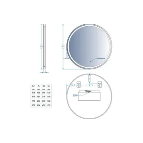 Perfetto 90 Hands Free | Bathroom Mirrors | E-shop.si