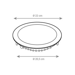 GREEN TECH LED panel Green Tech 18W, 3000K, vgradni, okrogli - CX-R01-18WW