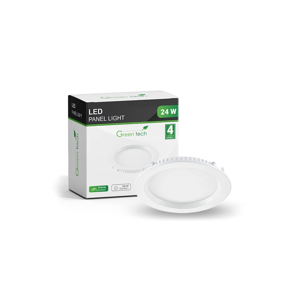 GREEN TECH LED panel Green Tech 24W, 6500K, vgrajen, okrogel - CX-R01-24CW