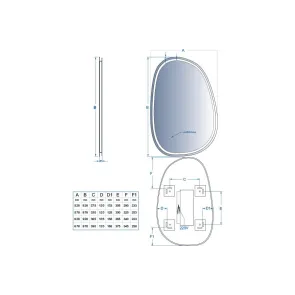 Anella 60x90 Hands Free | Kopalno ogledalo | E-shop.si