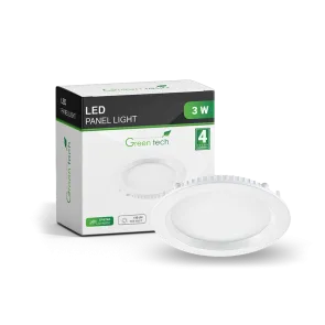 GREEN TECH LED panel Green Tech 3W, 6500K, recessed, round - CX-R01-3CW