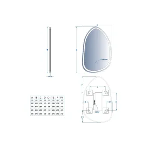 Fiore Mirror 60x90 Hands Free | Bathroom Mirrors | E-shop.si