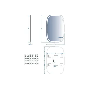 Magnolia 55x85 Hands Free Mirror | Bath Mirrors | E-shop.si