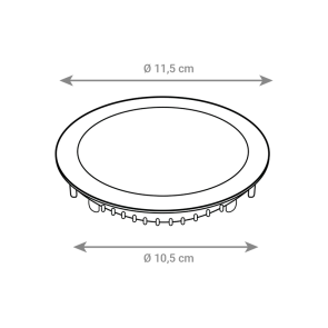 GREEN TECH LED panel Green Tech 6W, 4200K, recessed, round - CX-R01-6NW