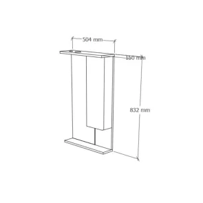 Duru 50 Mirror with Cabinet | Bathroom Furniture | E-shop.si