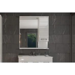 Ogledalo White 85 cm z omarico | Kopalniško pohištvo | E-shop.si