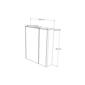 Sharp 55 Mirror Cabinet | Bathroom Furniture | E-shop.si