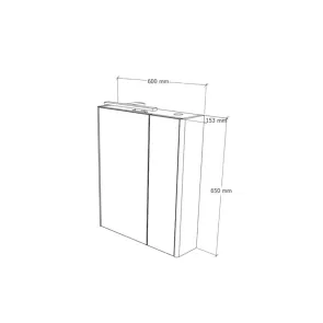 Sharp 60 | Bathroom Mirror Cabinet | E-shop.si