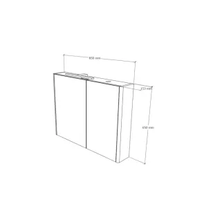 Sharp 85 Mirror Cabinet | Bathroom Furniture | E-shop.si