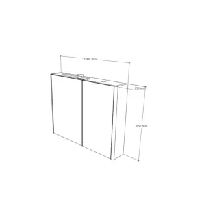 Sharp 100 mirror cabinet | Bathroom furniture | E-shop.si