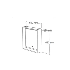 Nord 60 Rustik LED ogledalo | Kopalniško ogledalo | E-shop.si