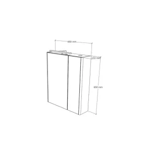 Sharp 65 Mirror Cabinet | Bathroom Furniture | E-shop.si