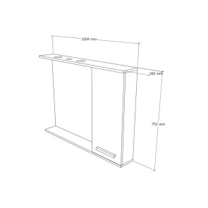 Ogledalo z omarico Classic 100 | Kopalniško pohištvo | E-shop.si
