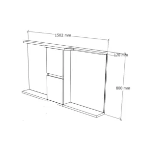 Twin 150 ogledalo z omarico | Kopalnice | E-shop.si