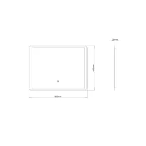 Kiara 80x60 LED Fog Free | Bathroom mirrors | E-shop.si