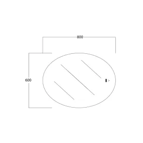 Elipso 80x60 LED Mirror | Bathroom Mirrors | E-shop.si