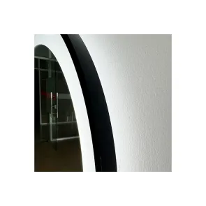 Kiara 70 Round Nero LED Fog Free|Bathroom Mirror|E-shop.si