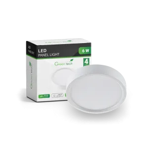 GREEN TECH LED panel Green Tech 6W, 3000K, surface-mounted, round - CX-R02-6WW