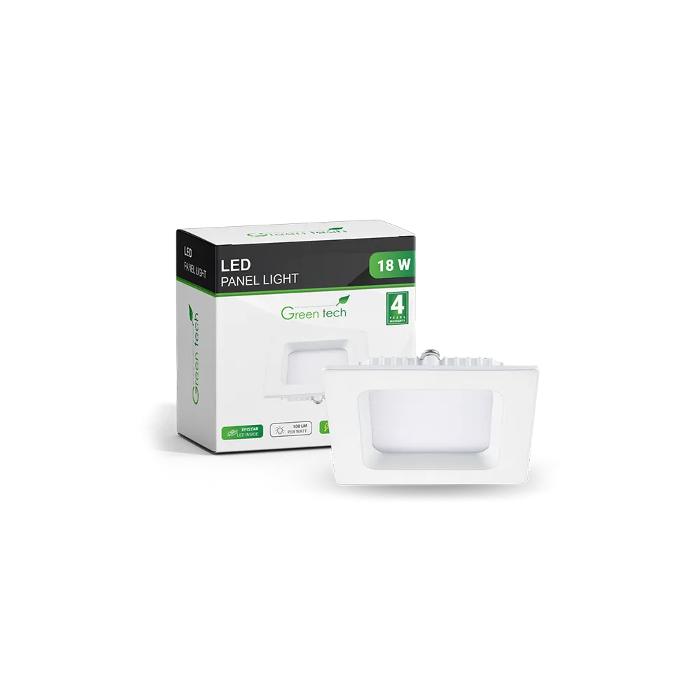 GREEN TECH LED panel Green Tech 18W, 6500K, vgradni, kvadratni - CX-S01-18CW