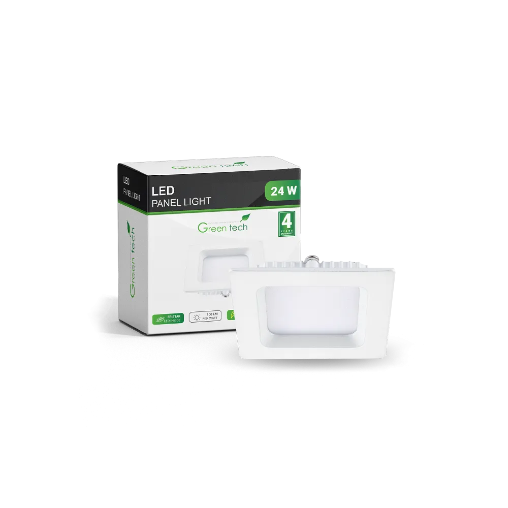 GREEN TECH LED panel Green Tech 24W, 6500K, vgradni, kvadratni - CX-S01-24CW
