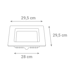 GREEN TECH LED panel Green Tech 24W, 4200K, vgradni, kvadratni - CX-S01-24NW