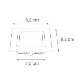 GREEN TECH LED panel Green Tech 3W, 3000K, vgradni, kvadratni - CX-S01-3WW