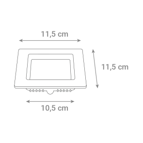 GREEN TECH LED panel Green Tech 6W, 3000K, vgradni, kvadratni - CX-S01-6WW