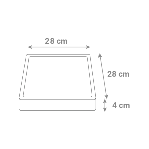 Zeleni TEHNOLOGIJA LED panel Zeleni Tehnologija 24W, 3000K, nadgradni, kvadratni - CX-S02-24WW
