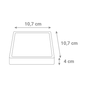 Zeleni TEHNOLOGIJA LED panel Zeleni Tehnologija, 6W, 4200K, nadgradni, kvadratni - CX-S02-6NW