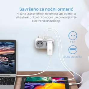 Tessan TS-WS02DE01 | Stenska vtičnica | E-shop.si