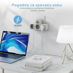 Tessan TS-323-C | Stenska vtičnica | E-shop.si