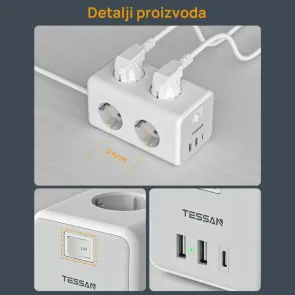 Tessan TS-306-C | Razdelilniki z USB | E-shop.si
