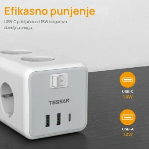 Tessan TS-306-C | Razdelilniki z USB | E-shop.si
