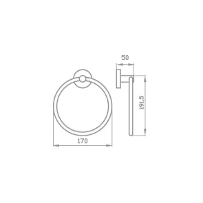 Gloria Round Towel Hanger | Bathroom | E-shop.si