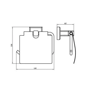 Leonardo toilet paper holder with lid | Bathroom | E-shop.si