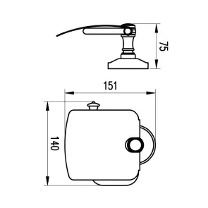 Milano Brass Toilet Paper Holder | Bathroom | E-shop.si