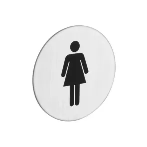 Round label 75mm Women's WC | Bathroom Signs | E-shop.si