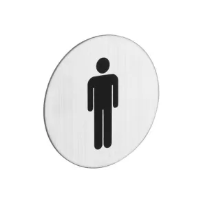 Oznaka okrogla Moški WC 75mm | Oznake | E-shop.si