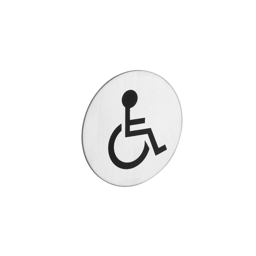 Round Disabled WC Label 75mm | Toilet Signs | E-shop.si