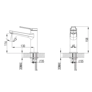 Andare chrome sink faucet | Sink Faucets | E-shop.si