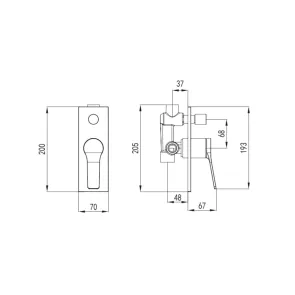 Concealed shower faucet Andare 4 | Shower Faucets | E-shop.si