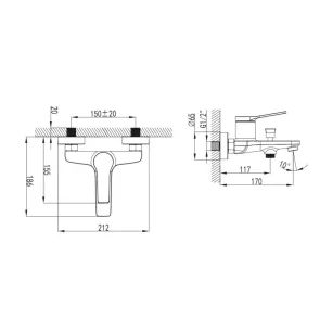 Andare Nero bathtub faucet | Bathroom | E-shop.si
