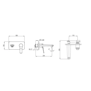 Delos Nero Stenska Armatura | Umivalnik | E-shop.si