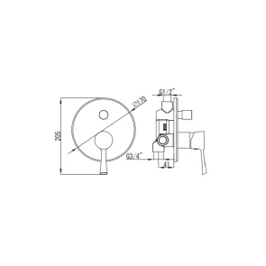 Concealed Shower Faucet Easter 4 | Shower Faucets | E-shop.si