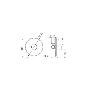 Podometna armatura Easter 3 krom | Tuš armature | E-shop.si