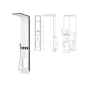 Bianco Nero Touch Shower Column | Shower Columns | E-shop.si