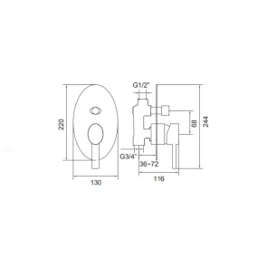 Sinar 4 podometna tuš armatura | Tuš armature | E-shop.si