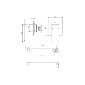 Delos krom stenska armatura za umivalnik|Kopalnica|E-shop.si